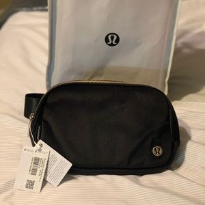 (SOLD) Black Velour Lululemon Everywhere Belt Bag